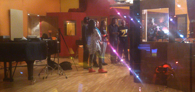 Enregistrement des choeurs - Lisa Simone