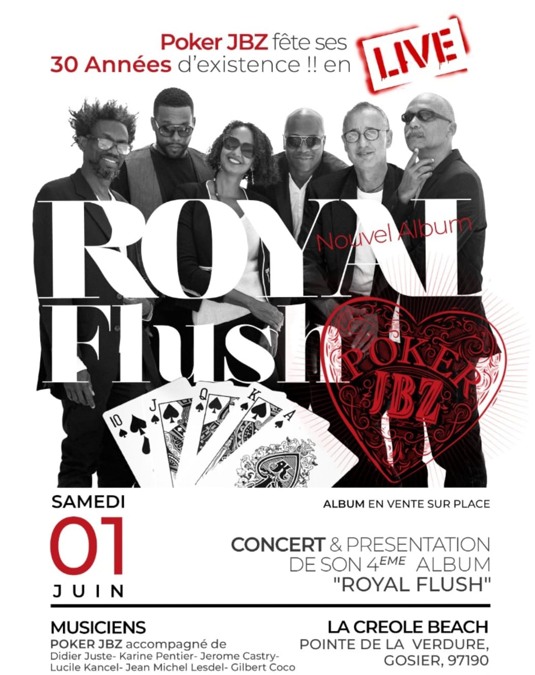 Poker JBZ 30 ans - Nouvel album Royal Flush